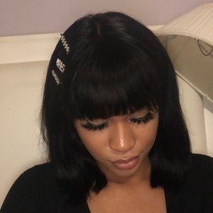 HUMAN HAIR FULL LACE WIG 12 inches